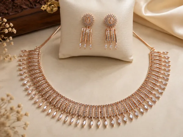 Rose_Gold_Brass_Crystal_Teardrop_Necklace_Earrings_Set_For_Women