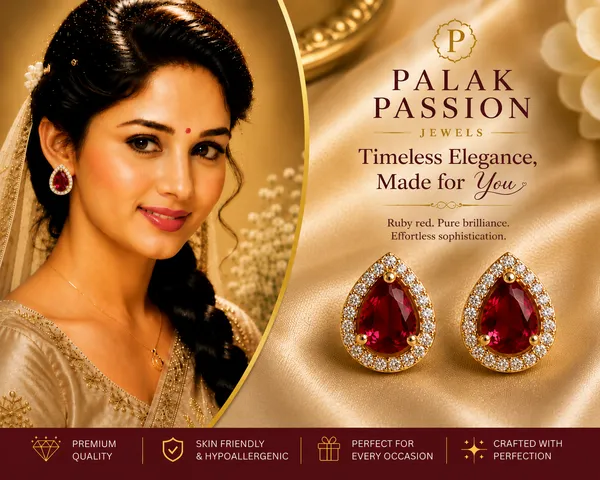 Gold_Red_Brass_Teardrop_Stone_Stud_Earrings_For_Women