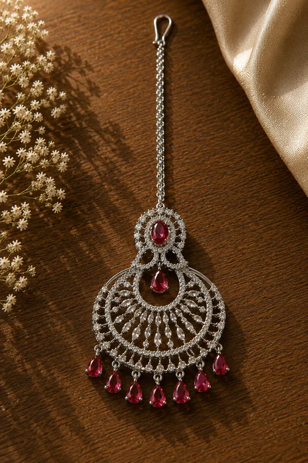 Silver_Tone_Red_Stone_Bridal_Maang_Tikka_For_Women