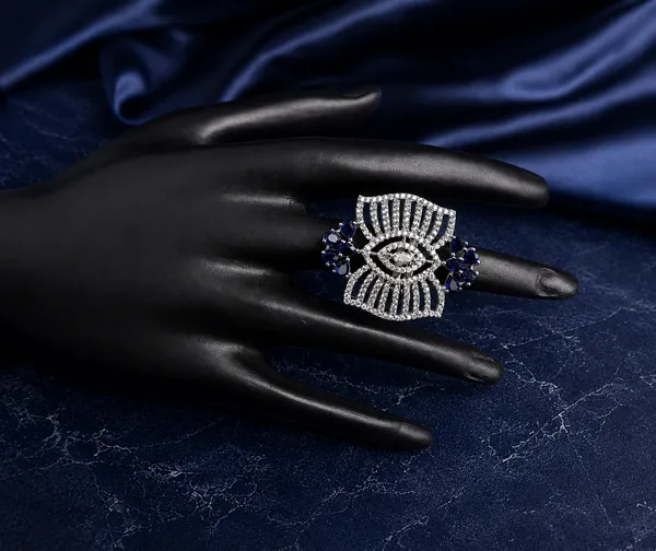 Silver_Tone_Blue_Crystal_Eye_Design_Ring_For_Women