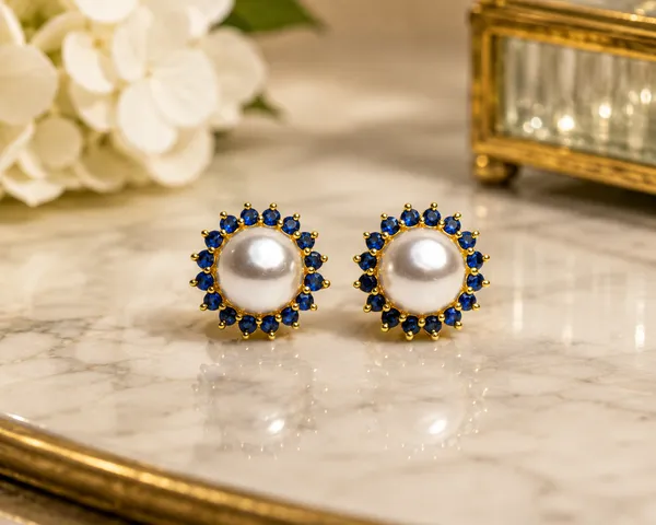 Blue_Gold_Brass_Pearl_Stone_Round_Stud_Earrings_For_Women