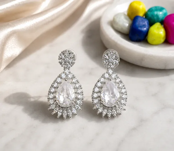 Silver_Brass_Crystal_Teardrop_Drop_Earrings_For_Women