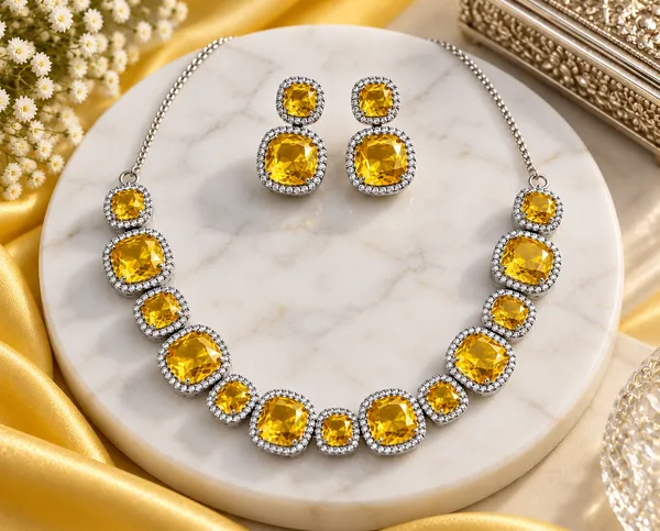 Yellow_Silver_Tone_Brass_Stone_Necklace_Set_For_Women