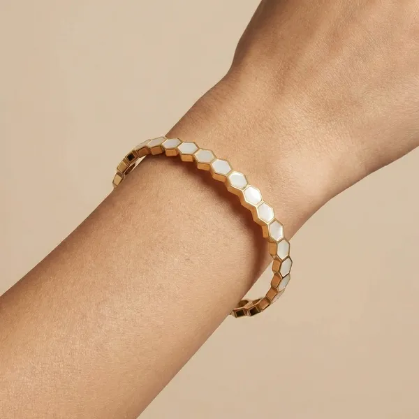 Golden_Crystal_Link_Bracelet_For_Women