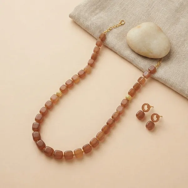Golden_Amber_Agate_&_Ad_Ball_Necklace_Set_For_Women