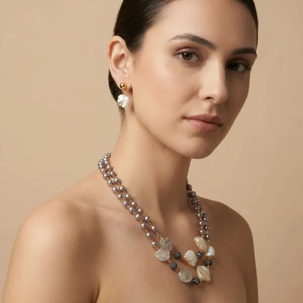 Golden_Mother_Of_Pearl_&_Ad_Ball_Layered_Pearl_Necklace_Set_For_Women