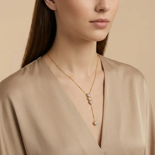 Golden_Dazzling_Diamond_Heart_Chain_Pendant_For_Women