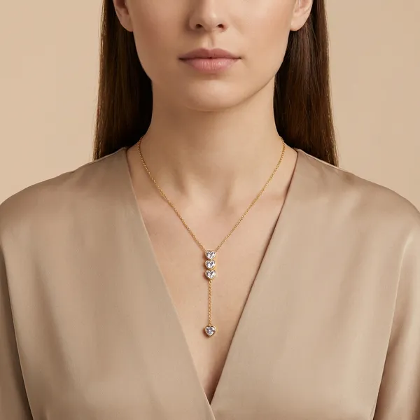 Golden_Dazzling_Diamond_Heart_Chain_Pendant_For_Women