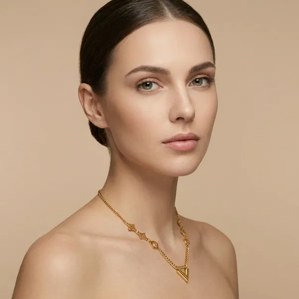 Golden_Classic_V_Chain_Pendant_For_Women