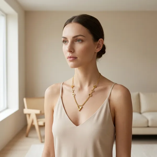 Golden_Classic_V_Chain_Pendant_For_Women
