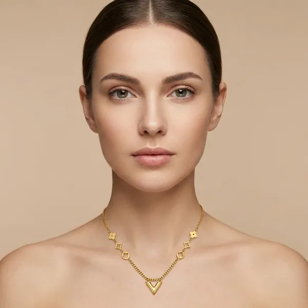 Golden_Classic_V_Chain_Pendant_For_Women