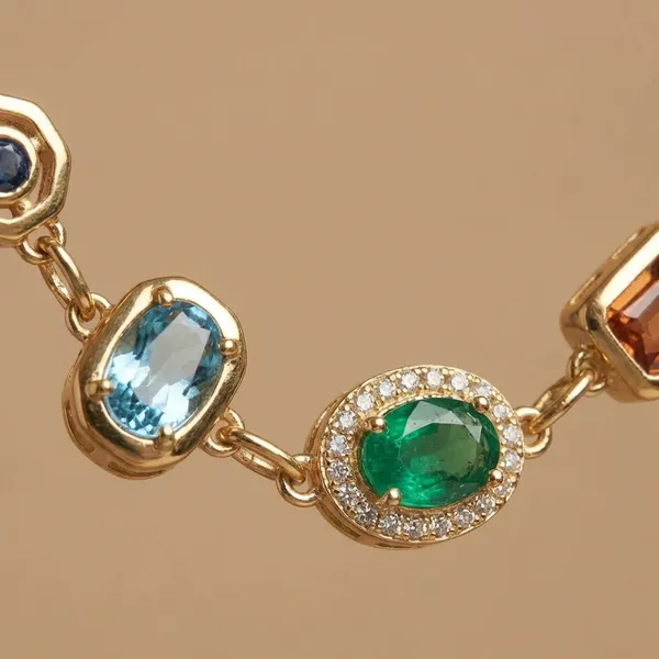 Golden_Multi_Stone_Chain_Pendant_For_Women
