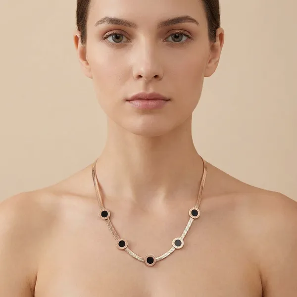 Rose_Gold_Thick_Roman_Number_Snake_Chain_Pendant_For_Women