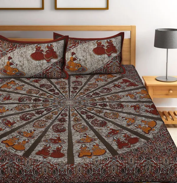 Maroon_Cotton_Double_Bedsheets_With_2_Pillow_Covers