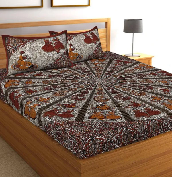 Maroon_Cotton_Double_Bedsheets_With_2_Pillow_Covers