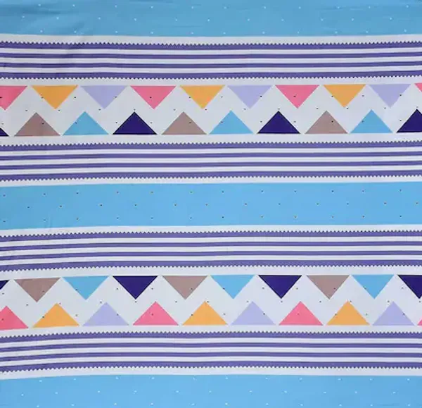 Sky_Blue_Cotton_Double_Bedsheets_With_2_Pillow_Covers_|_Geometric_Shapes