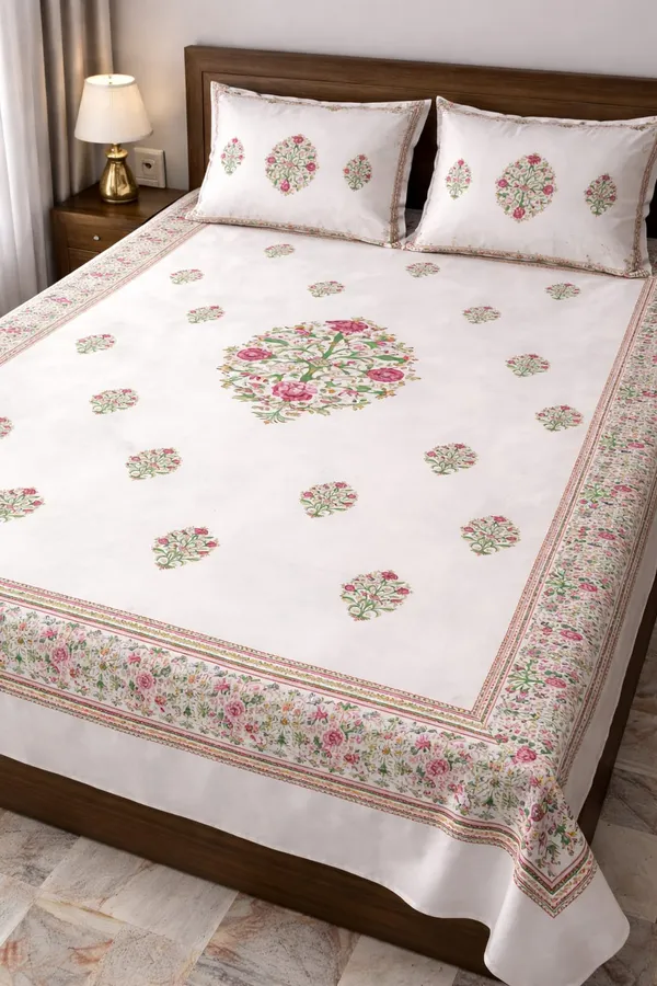 Off_White_Cotton_Linen_Double_Bedsheets_With_2_Pillow_Cover