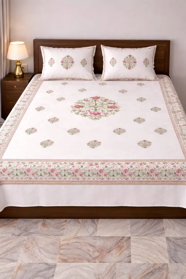 Off_White_Cotton_Linen_Double_Bedsheets_With_2_Pillow_Cover
