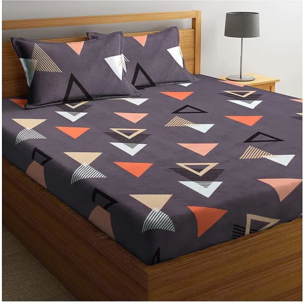 Brown_Cotton_Double_Bedsheets_with_2_Pillow_Covers