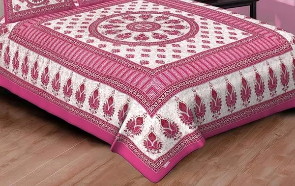 Pink_Cotton_Double_Bedsheets_with_2_Pillow_Cover