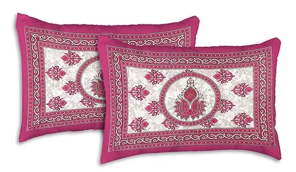 Pink_Cotton_Double_Bedsheets_with_2_Pillow_Cover