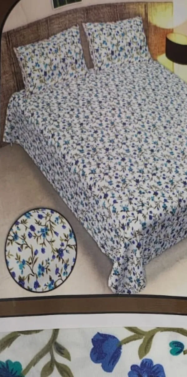 Blue_&_White_Pure_Cotton_Double_Bedsheets_with_2_Pillow_Cover