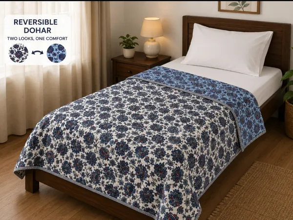 Blue_Reversible_Cotton_Dohar_|_Lightweight_Double-Sided_AC_Blanket