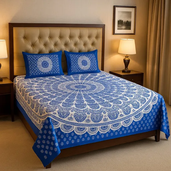 Blue_Cotton_Double_Bedsheets_With_2_Pillow_Cover