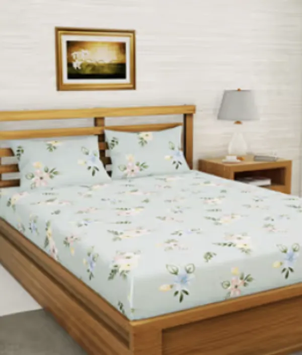 Green_Cotton_Double_Bedsheets_With_2_Pillow_Covers
