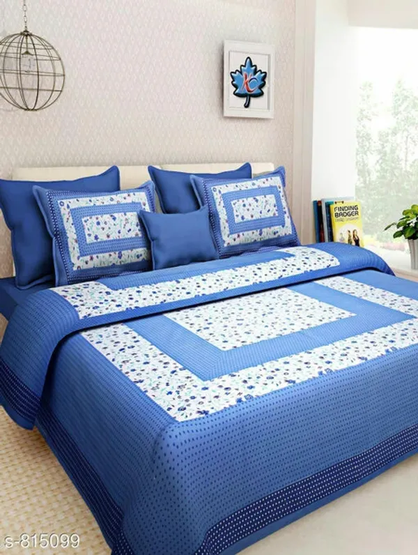 Blue_Cotton_Double_Bedsheets_with_2_Pillow_Cover