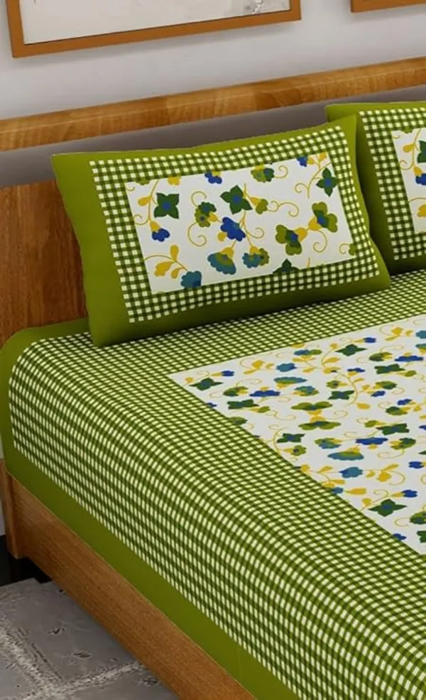 Green_Cotton_Double_Bedsheets_With_2_Pillow_Covers