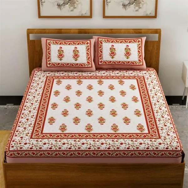 Pink_Cotton_Double_Bedsheets_with_2_Pillow_Cover