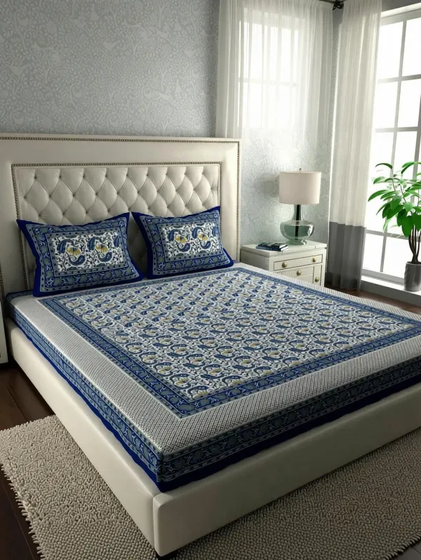 Multicolour_Cotton_Double_Bedsheets