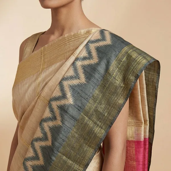 Multicolor_Tussar_Silk_Digital_Print_Saree_For_Women