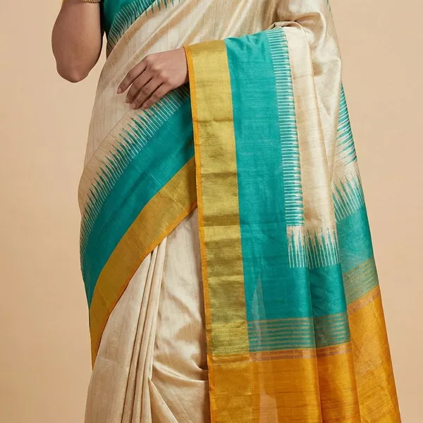 Multicolor_Tussar_Silk_Digital_Print_Saree_For_Women