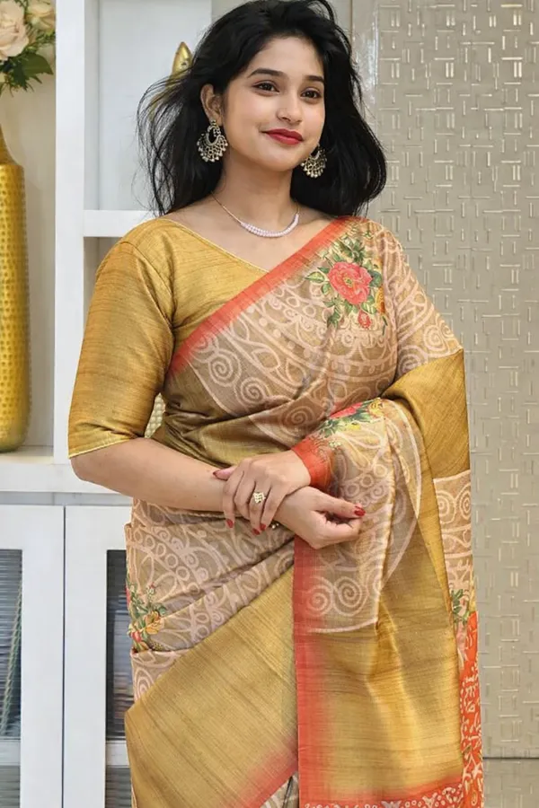 Yellow_Tussar_Silk_Digital_Print_Saree_For_Women