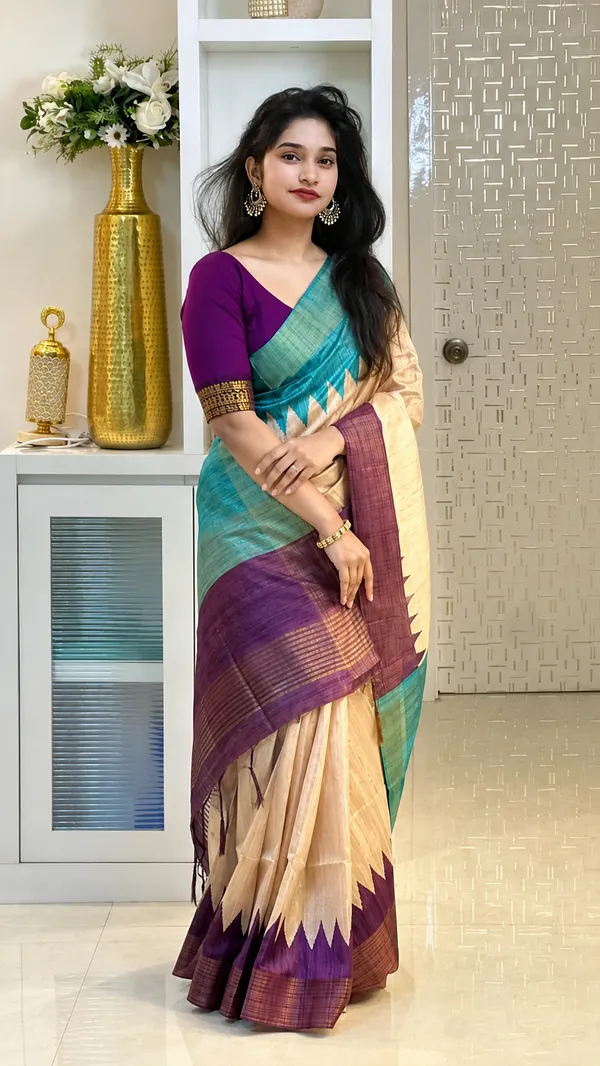 Purple_Tussar_Silk_Digital_Print_Saree_For_Women