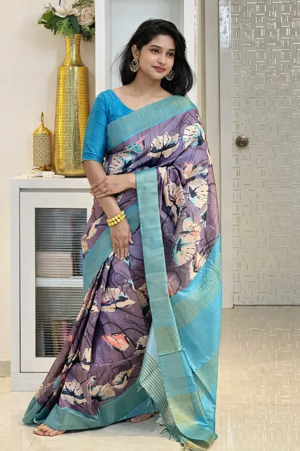 Purple_Tussar_Silk_Digital_Print_Saree_For_Women