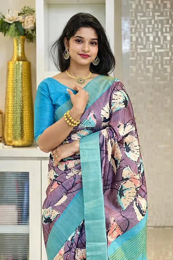 Purple_Tussar_Silk_Digital_Print_Saree_For_Women