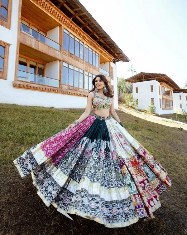 MULTICOLOR_DESIGNER_LEHNGHA_REAL_MIRROR_WORK_WITH_DUPATTA