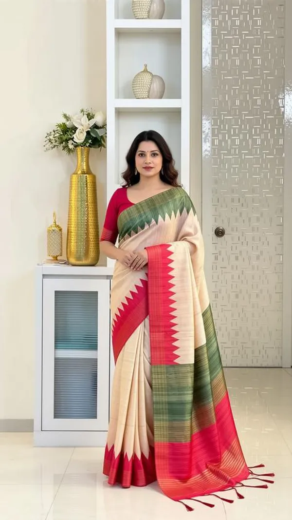 Pink_Tussar_Silk_Digital_Print_Saree_For_Women