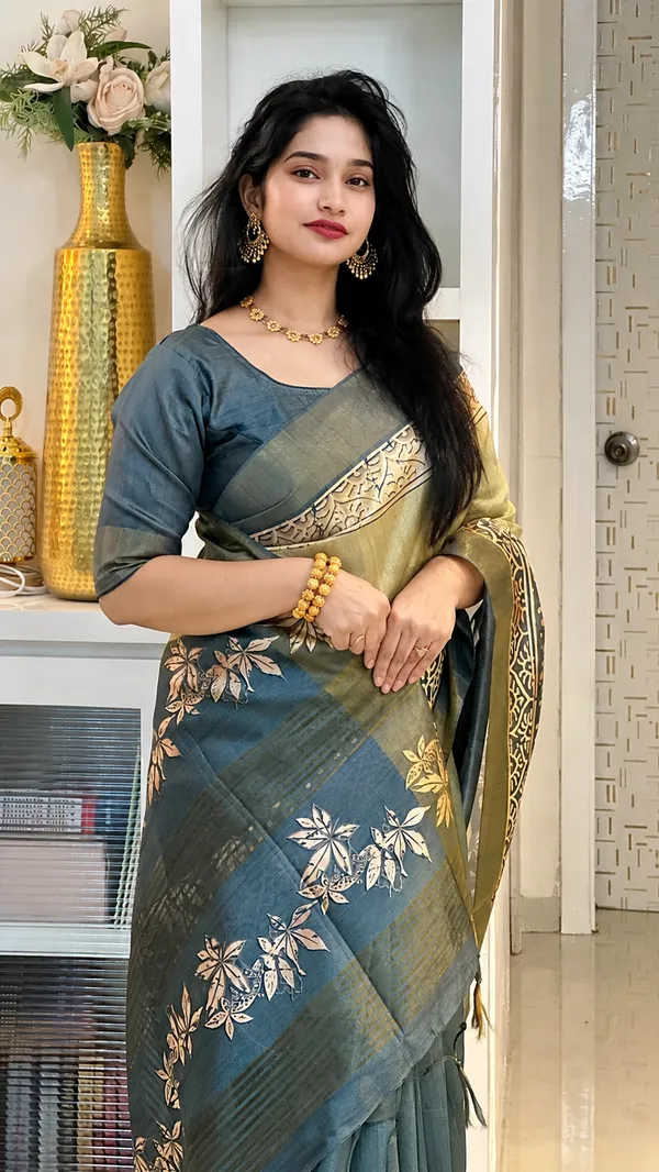 Multicolor_Tussar_Silk_Digital_Print_Saree_For_Women