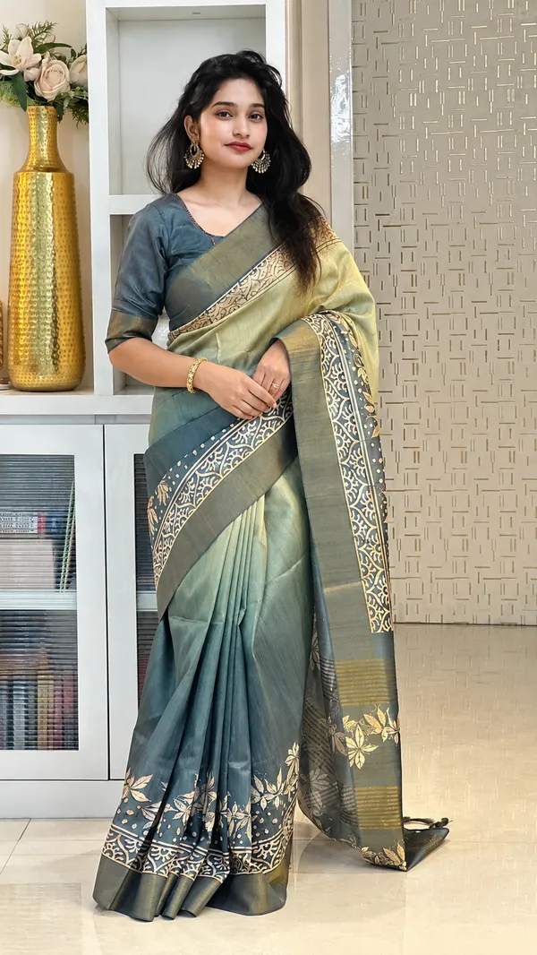 Multicolor_Tussar_Silk_Digital_Print_Saree_For_Women