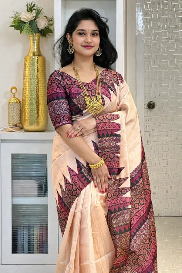 Wine_Tussar_Silk_Digital_Print_Saree_For_Women