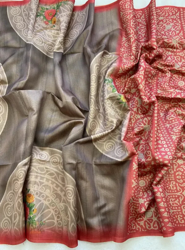 Multicolor_Tussar_Silk_Digital_Print_Saree_For_Women