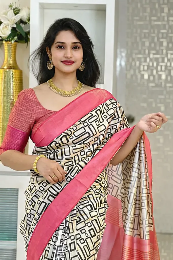 Pink_Tussar_Silk_Digital_Print_Saree_For_Women