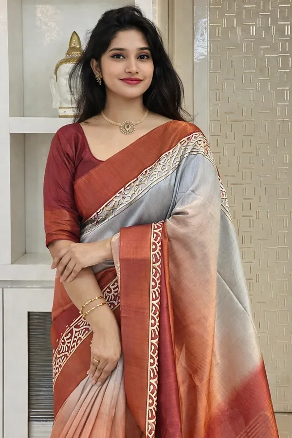 Multicolor_Tussar_Silk_Digital_Print_Saree_For_Women