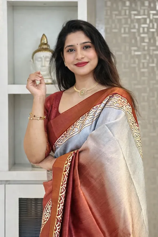 Multicolor_Tussar_Silk_Digital_Print_Saree_For_Women