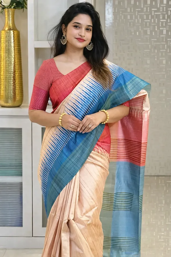 Multicolor_Tussar_Silk_Digital_Print_Saree_For_Women