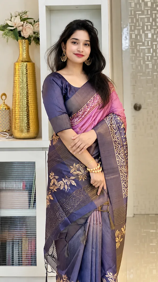 Multicolor_Tussar_Silk_Digital_Print_Saree_For_Women